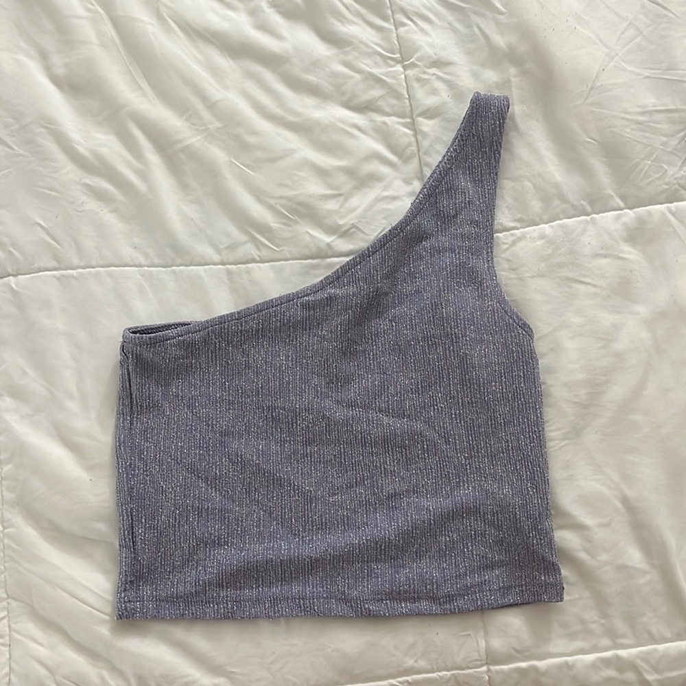 Forever 21 one shoulder purple tank top
